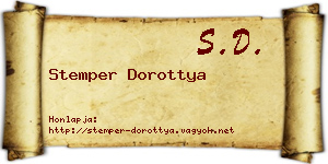 Stemper Dorottya névjegykártya